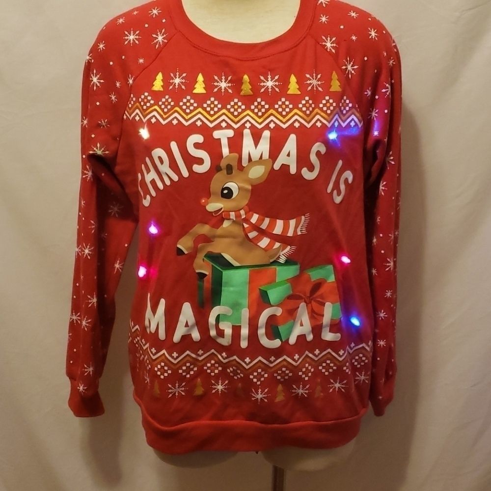 RUDOLPH RED NOSE‎ REINDEER Christmas Sweater S(3/5)
